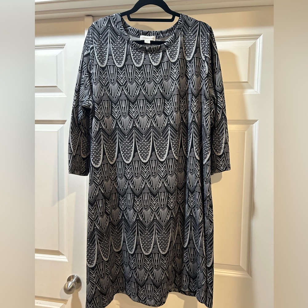 Coldwater Creek Monochrome Geometric Top